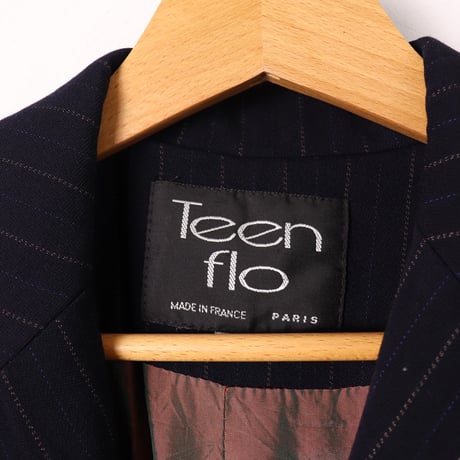 Teenflo / 1980s French Pinstripe Double-Breasted Jacket