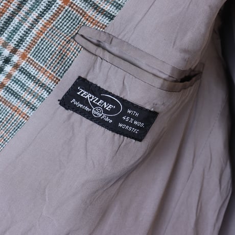 Pour Monsieur / 1970s French Glen Check Wool Jacket