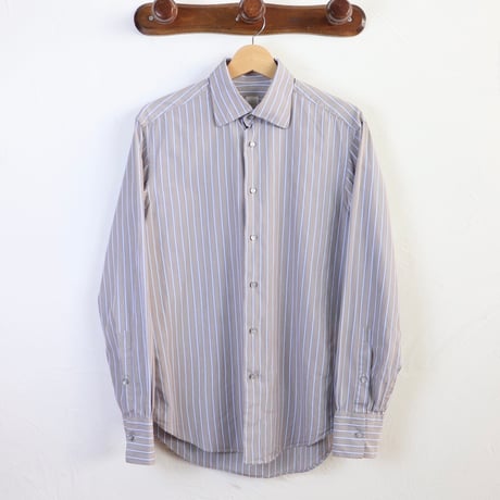 ROSSI Camiceria / 1990s Italian Stripe Cotton Shirt