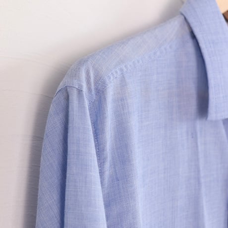 Camiceria Cormac / 1980s Italian Blue Linen Blend Shirt