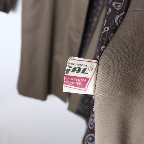 Société Tergal / 1970s French Brown Polyester Overcoat