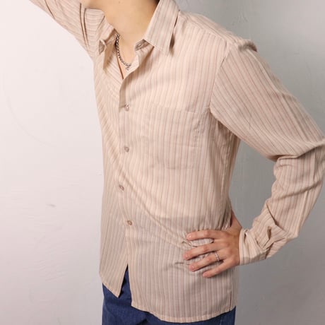 Brummell Paris / 1970s French Striped Dress Shirt