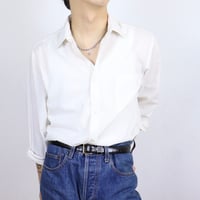 French Vintage Basic Dress Shirt 1970s-80s