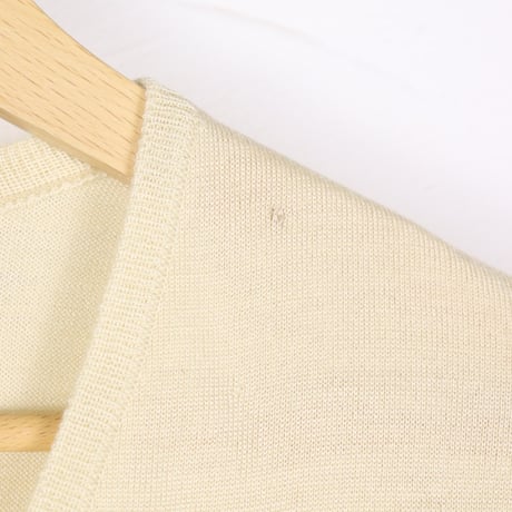 "Clairmaille" V-Neck Acryl Knit Sweater 1980s