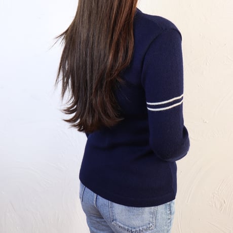Luisa Spagnoli / 1970s Italian Line Knit Cardigan