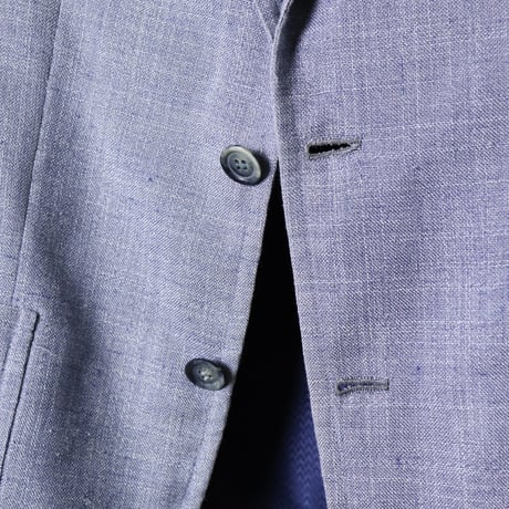 Milo-Tailleur / 1970s French Linen Blend Tailored Jacket