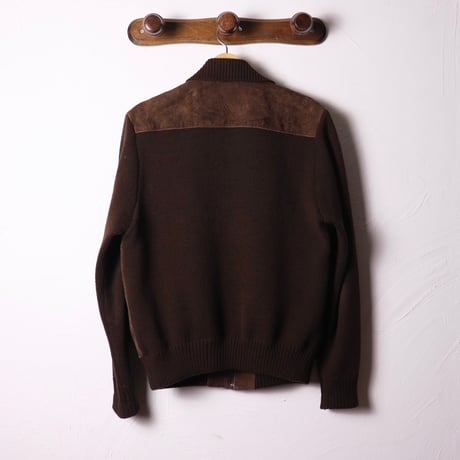 C&A / 1970s–1980s Suede × Knit Bomber Jacket
