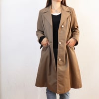 Société Tergal / 1970s French Brown Polyester Overcoat