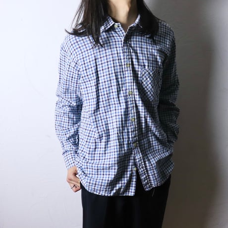 European Gingham Check Shirt 1980s