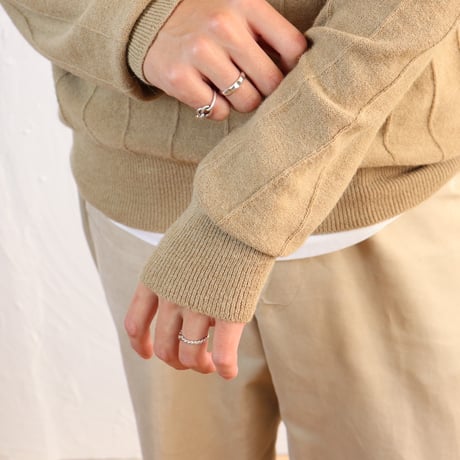 Maglieria Luisa / 1980s Italian Beige Wool V-Neck Knit