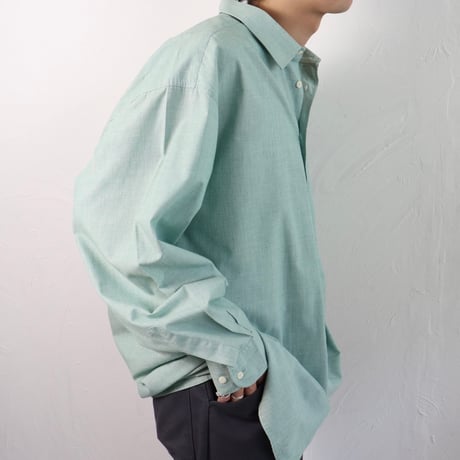 Compagnie Bergory / 1980s French Mint Green Cotton Shirt