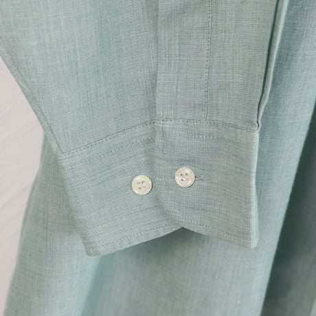 Compagnie Bergory / 1980s French Mint Green Cotton Shirt