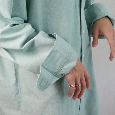Compagnie Bergory / 1980s French Mint Green Cotton Shirt