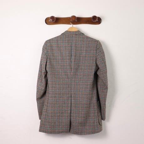 Pour Monsieur / 1970s French Glen Check Wool Jacket