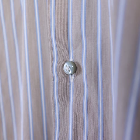 ROSSI Camiceria / 1990s Italian Stripe Cotton Shirt