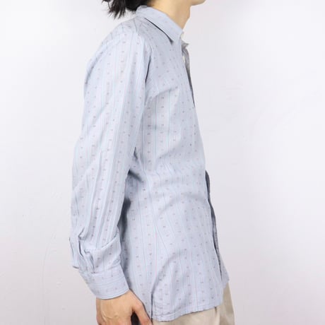 Swiss Stripe Design Shirt 1980s