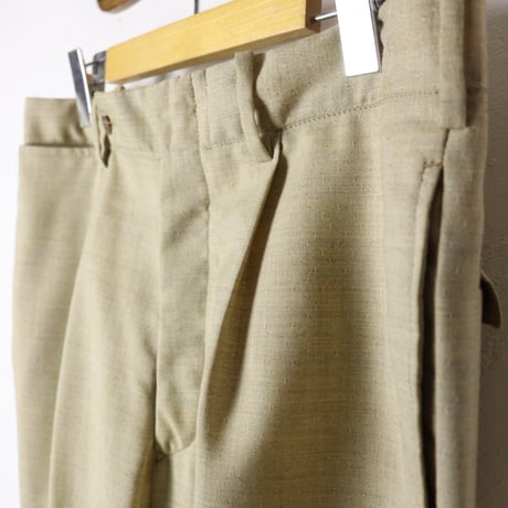 European Trousers / 1970s–1980s Light Beige Wool Blend