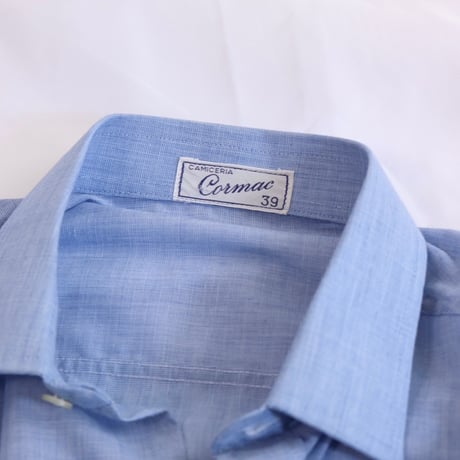 Camiceria Cormac / 1980s Italian Blue Linen Blend Shirt