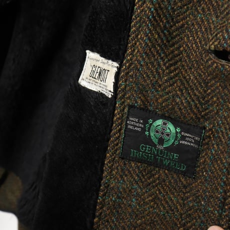 Irish Tweed Fur Collar Overcoat 1970s