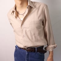 Brummell Paris / 1970s French Striped Dress Shirt