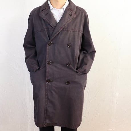 Cotton Double-Breasted Coat 80s
