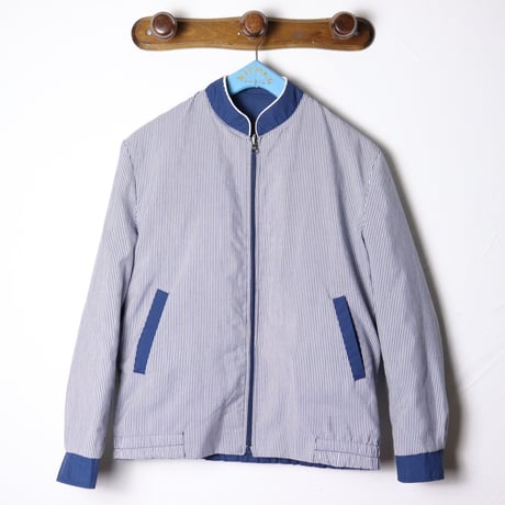 Reversible Stripe/Navy Zip Blouson 1980s