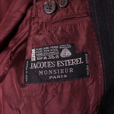 Jacques Esterel / Late 1960s Paris Pinstripe Wool Jacket