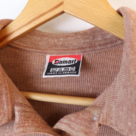 French Beige Wool Polo Knit 70s