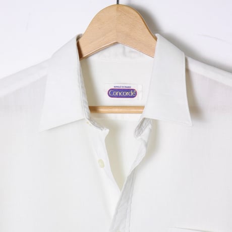 French Vintage Basic Dress Shirt 1970s-80s
