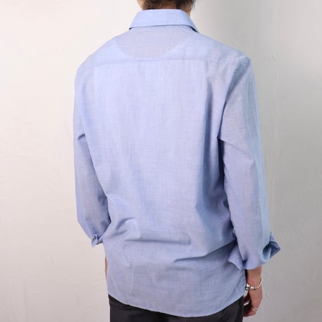 Camiceria Cormac / 1980s Italian Blue Linen Blend Shirt