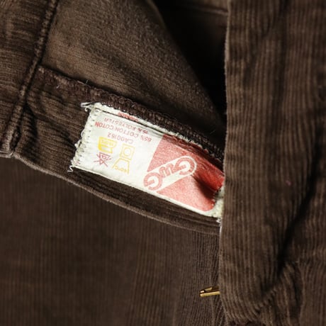 GUG Brown Corduroy Flared Pants 1970s