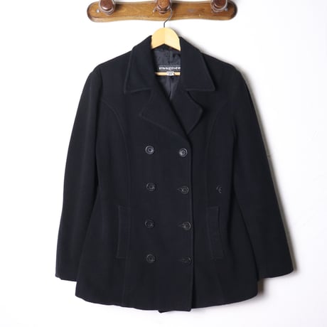 Essenza Double Breasted Wool Coat 1990s