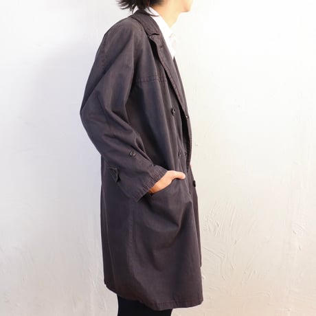Cotton Double-Breasted Coat 80s