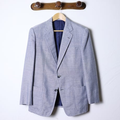Milo-Tailleur / 1970s French Linen Blend Tailored Jacket