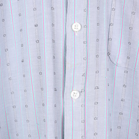 Swiss Stripe Design Shirt 1980s