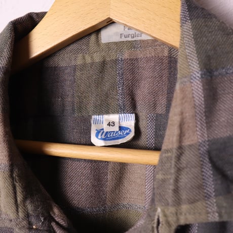 Walser / 1980s Germany Brushed Check Flannel Shirt