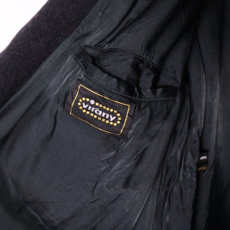 Black Wool Coat “Made in Hungary” 1980s