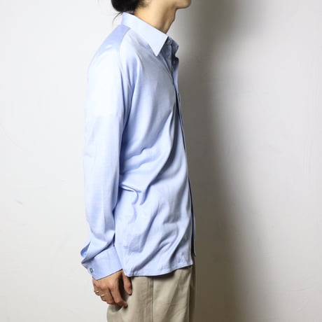 Trevira Fabric Light Blue Knit Shirt 1980s–