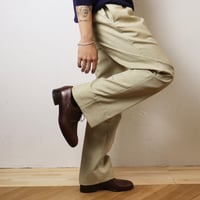 European Trousers / 1970s–1980s Light Beige Wool Blend