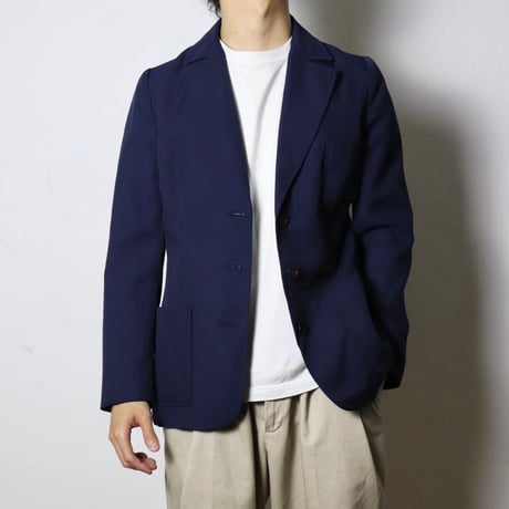 French Vintage Work Style Navy Jacket 1980s