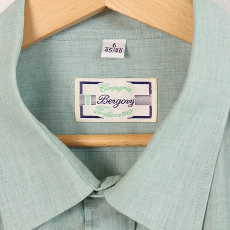 Compagnie Bergory / 1980s French Mint Green Cotton Shirt