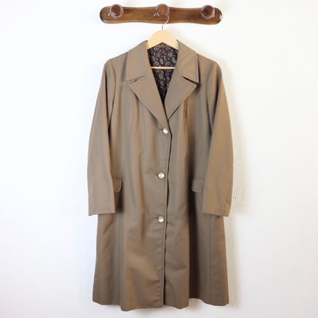 Société Tergal / 1970s French Brown Polyester Overcoat