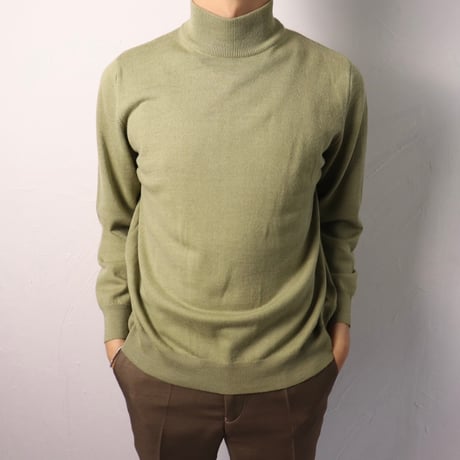 PHILDAR / 1980s–Early 1990s French Mock Neck Wool Sweater