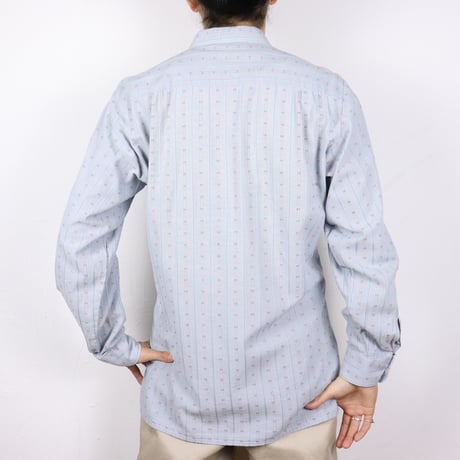 Swiss Stripe Design Shirt 1980s