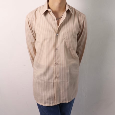 Brummell Paris / 1970s French Striped Dress Shirt