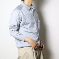 “Courtelle” Acrylic Knit Polo Shirt 1980s