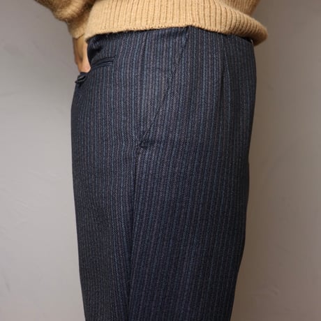 European Pinstripe Trousers / 1980s Tailored Style