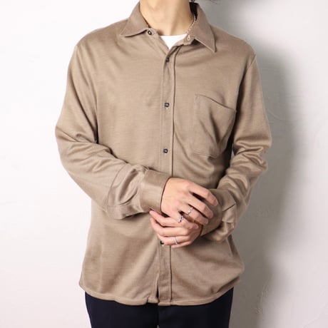 French Knit Brown Shirt 70s