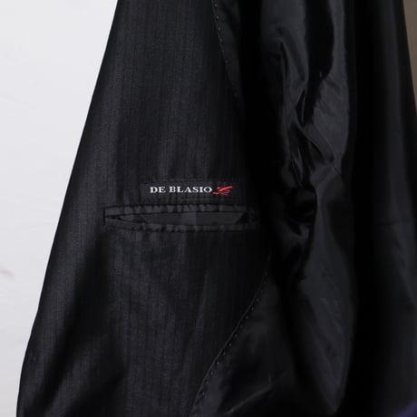 DE BLASIO / 1990s Italian Design Black Tailored Jacket