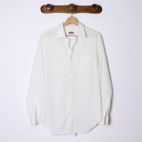 French Vintage Basic Dress Shirt 1970s-80s
